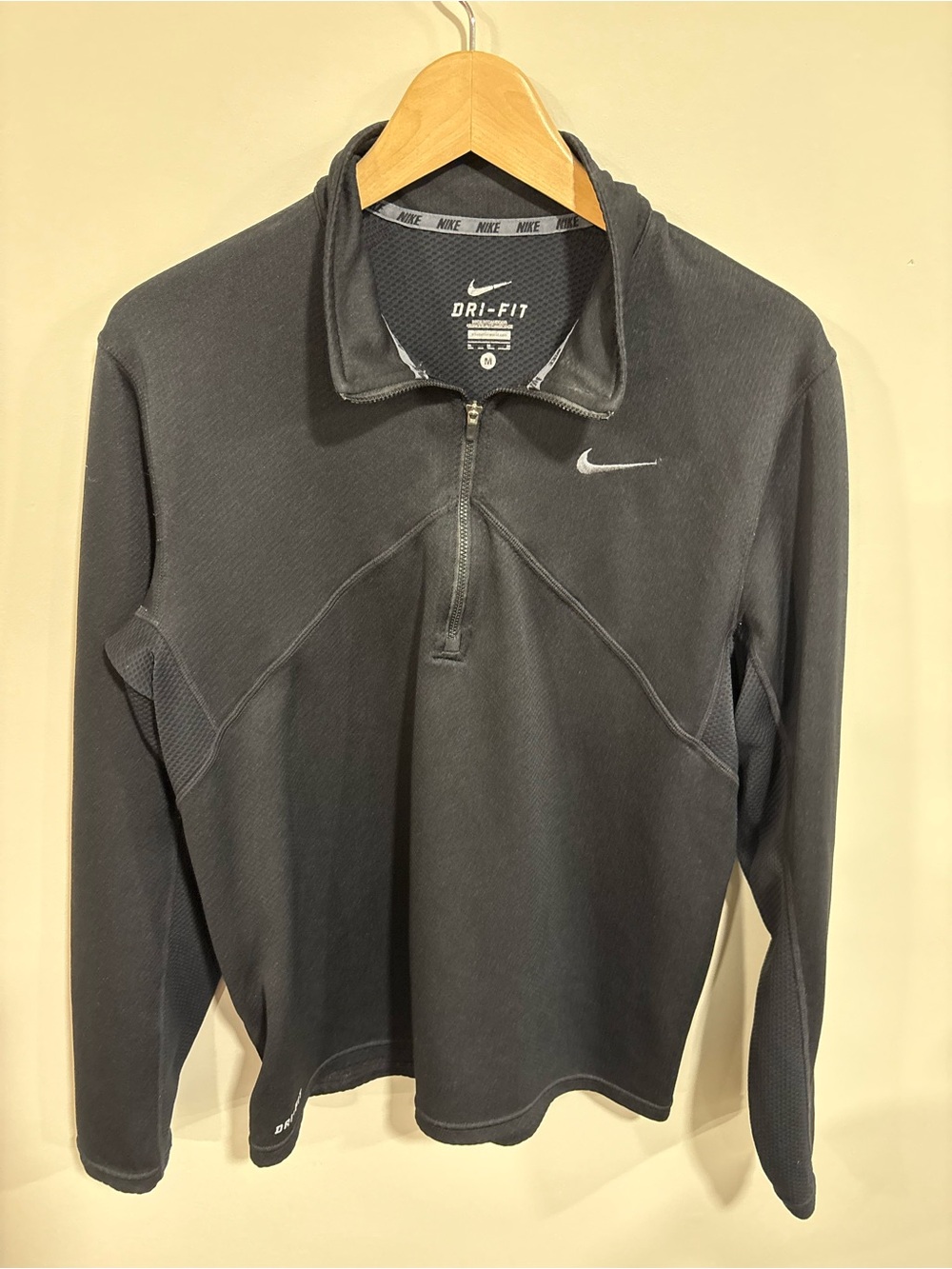 Nike Black Dri-FIT Zip-Up Training Pullover